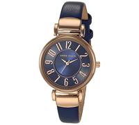 Anne Klein Montre pour Femme avec Bracelet en Cuir Facile à Lire, AK/2156NVRG