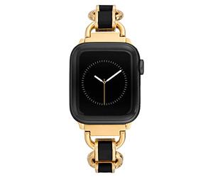 Anne Klein Rubberized Fashion Bracelet for Apple Watch, Secure, Adjustable, Apple Watch Replacement Band, Fits Most Wrists
