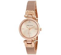 Anne Klein Women's Genuine Diamond Dial Gold-Tone Mesh Bracelet Watch