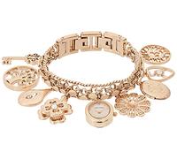 Anne Klein Women's Premium Crystal Accented Charm Bracelet Watch, 10/8096