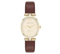 Anne Klein Women's Premium Crystal Accented Sustainable Leather Strap Watch