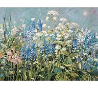 Anne-Marie Butlin - Toile imprimée 60 x 80cm (Blue Summer Border)