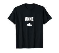 Anne Prénom Personnalisé Anniversaire Mignon Coeur T-Shirt