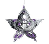 Anne Stokes Décoration de sapin de Noël en forme de pentagramme dragon 13 cm