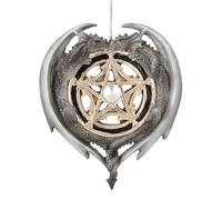 Anne Stokes Décoration pour sapin de Noël avec pentagramme doré 13 cm