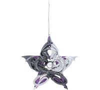 Anne Stokes - Ornement à suspendre, Pentacle Dragon SD6368 (Taille unique) (Blanc/Noir/Violet)