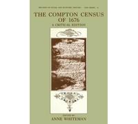 Anne Whiteman The Compton Census of 1676 (Relié)