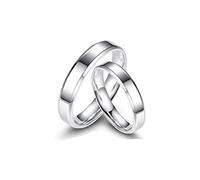 Anneau à doigt ouvert en métal sterling sterling métal sterling s925 BAGNES DE COUPLE GLOSSI