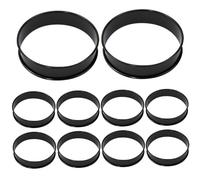 Anneau à gâteau, 10 pièces, anneaux à crumpets, anneau gâteau antiadhésif de 4 pouces, moule de cuisson double roulement en acier inoxydable pour muffins, cheesecake, œufs au plat, pizza, tarte