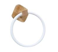 Anneau à Main, Bague de Serviette pour la Salle de Bain | Porte-Serviette en Bois de Noyer | Bague de Serviette Libre de Tampon, Support de Serviette Rond pour Le Montage Mural pour à la Maison