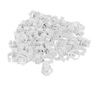 Anneau à Pied d'oiseau Clip Durable Identifier l'outil de Suivi des Pigeons 100pcs (Blanc)