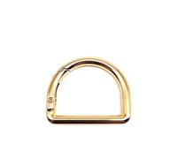Anneau à ressort en forme de D, 2 pièces, sac en cuir ouvrable, sangle de sac à main, boucle de connexion, porte-clés, pendentif, chaîne, fermoir à pression, mousqueton(Light golden,Inner wide 32mm)