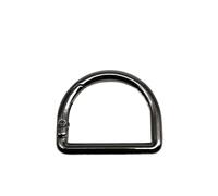 Anneau à ressort en forme de D, 2 pièces, sac en cuir ouvrable, sangle de sac à main, boucle de connexion, porte-clés, pendentif, chaîne, fermoir à pression, mousqueton(Gray black,Inner wide 32mm)