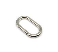 Anneau à Ressort Ovale en métal - 2 pièces, Boucle de Ceinture de Sac à Main ouvrable, Mousqueton, Porte-clés, Fermoir à Pression, Crochet de déclenchement(Silver,16mm)