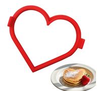 Anneau à œufs en silicone en forme de cœur - Moule à crêpes antiadhésif | Moule à œufs et crêpes pour petit déjeuner , , Saint-Valentin, fête des mères, repas romantiques et plus