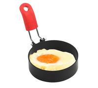 Anneau à œufs pliant - Moule à crêpes antiadhésif de forme ronde, outil de cuisson pour le petit déjeuner pour un sandwich à l'omelette aux œufs au plat parfait | Gadget de cuisine facile à utiliser p