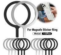 Anneau adaptateur magnétique autocollant magnétique universel, adapté à Magsafe IPhone, chargement sans fil, anneau rond en plaque métallique pour téléphone portable Silver 5pcs