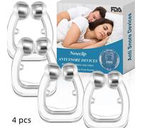 Anneau Anti-Ronflement Magnétique En Silicone,Dilatateurs Nasaux D'aide,Dispositif Anti-Ronflement Facile À Respirer La Nuit,Pince-Nez Avec Étui,1 Pièce,2/4 Pièces - Type 4 Pcs With Case