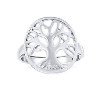 Anneau Arbre de Vie Celtique Cercle Ouvert pour Femme et Adolescente en Argent Sterling 925