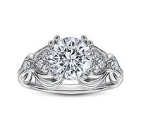 Anneau argenté Sterling Silver Jewellery Cadeaux pour sa bague de bande de fiançailles de promesse de mariage en zircone cubique