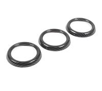 Anneau Autocollant Décoratif De Sortie D'air De Tableau De Bord, Accessoires D'intérieur De Décoration Automobile 3pes Pour Mazda MX-5 2016 - 2023 Parties(Carbon fiber)
