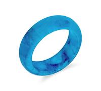 Bague D'Éternité Empilable En Jade Teinté Bleu Sarcelle Pour Femmes Pour Ados Pierre De Naissance Du Mois D'Août