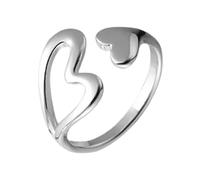 Anneau Bijoux Bagues Sterling Silver Adjustable Love Ring With You Jewelry Rings Couples Hugging Ring For Women Teen Girls Anneaux Porte-bijoux Bijoux (Silver, One Size)