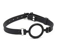 Anneau Boule en Silicone (Noir) Taille Ajustable