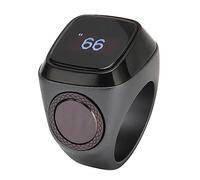 Anneau BT Intelligent, intégré Bluetooth 5.1 Recevoir des Rappels par Application Compteur de Doigts Rechargeable avec Vibration, Compteur de Doigts pour la Prière, Le Tricot, Le (18MM)