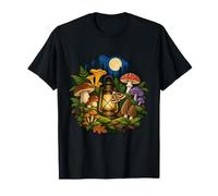 Anneau Champignon au Clair de Lune entourant Une Petite Lanterne et Un Papillon de Nuit T-Shirt