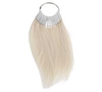 Anneau D’échantillons de Cheveux Humains pour Entraînement Coiffure Salon | Nuancier de Couleur pour Consultations, Outil de Formation Optimisé, Présentation Professionnelle en Plastique et Fer