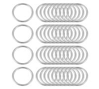 Anneau d'accroche SOURCING MAP Métal Anneau 40Pcs 15mm ID 1.6mm Épais Multi-usages Non Soudé pour Ceinture Pochette Sac Argenté