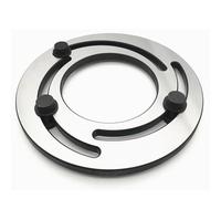 Anneau d'alésage hydraulique à mâchoires de 4 15 pouces, mandrin trois mors réglable en acier for tour CNC, tête souple, outil réparation, argent(4in)