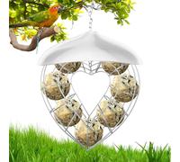 Anneau d'alimentation en suif GOEDCH 24 × 7 cm : Support en métal pour Boules de suif, mangeoire à Oiseaux Suspendue Support pour Boules de maïs suspendues, mangeoire à Boules de suif pour Jardin