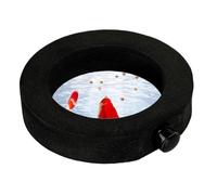 Anneau d'alimentation magnétique pour aquarium - Aimant éponge 7,5 x 1,5 x 1,2 cm, mangeoire à poissons flottante noire | Mur d'aquarium facile à fixer pour Betta Guppy cichlidés, séparation des poiss