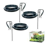 Anneau d'alimentation pour aquarium - Clip en trois pièces, cercle rond flottant, guide alimentaire Betta, mangeoire pour tortue gupy, utilisation du réservoir sans cadre, contrôle de l'alimentation