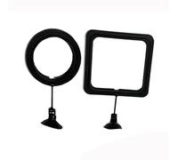 Anneau d'alimentation pour Poissons Aquarium,2 Distributeur de Nourriture Flottant avec Ventouses,Cercle Anti Gaspillage pour Flocons,Granulés,Maintient l'eau Propre,Adapté à Poisson Rouge,Guppy
