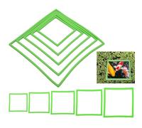 Anneau d'alimentation pour réservoir de poisson - carré d'alimentation alimentaire, 5 tailles de 10 pièces anneaux pour flottantes adaptées aux flocons et granulés de flotteurs