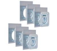 Anneau d'arrimage pour remorque 6 pcs Acier galvanisé 2000 kg