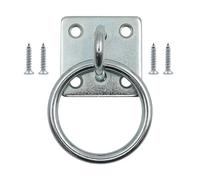 Anneau d'attache carré à fixation murale, 10,2 x 10,2 cm avec acier robuste, matériel de montage stable, anneau d'attelage avec design sécurisé, accessoire d'équitation pour entraînement à bride