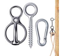 Anneau d'attache pour chevaux - Système De Rappel Lourd En Acier Inoxydable,Accessoires Sécurisés pour Équidés - Pour Écurie Boxe Extérieur