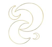 Anneau de - 4 Pièces Ornements Étoile à Cinq Branches - Attrape-Rêves Pentagramme Cœur Anneaux En Fer - Pour Mariage Fête Maison Extérieur Projet Artistique Couronne Adulte Enfant