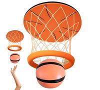 Anneau de basket-ball d'intérieur - But de montage au plafond de 13,39 pouces avec filet | Ensemble de cerceaux pliables pour , mini anneaux de basketball montés sur le plafond pour la chambre