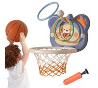 Anneau de basket-ball mural intérieur, ensemble de panier pour , pour score de cercle de porte de basket-ball signet de jeu en intérieur | sans perçage, avec pompe et 2 boules d