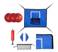 Anneau de basket-ball - Trampoline de basket-ball, Trampoline de basket-ball | Accessoires avec étui, 3 petites balles et 1 pompe, kit de but de cerceau de basket-ball, anneau de basket-ball, bord