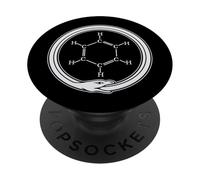 Anneau de benzène Ouroboros Symbole Scientifique Chimie Organique PopSockets PopGrip Adhésif