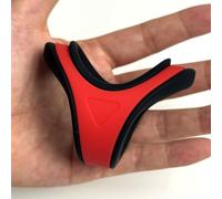 Anneau de blocage de sperme multifonctionnel et amovible Anneau de retardement en silicone pour homme 3 en 1 Design Anneau de testicule triangulaire Anneau de pénis (Noir et rouge)