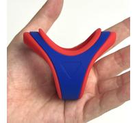 Anneau de blocage de sperme multifonctionnel et amovible Anneau de retardement en silicone pour homme 3 en 1 Design Anneau de testicule triangulaire Anneau de pénis (Rouge et bleu)