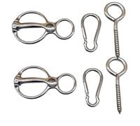 Anneau de blocage en acier inoxydable 304 pour chevaux, attaches de remorque robustes et équipement d'entraînement à l'arrimage, accessoires pour remorques à chevaux(two)
