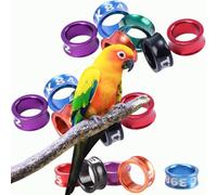 Anneau de boiseries en Aluminium à Double Usage - Suivi de l'âge basé sur Les Couleurs + nombres aléatoires pour l'identification du Pinson/canari 4.7mm Colors Randomly Mixed 50 pièces